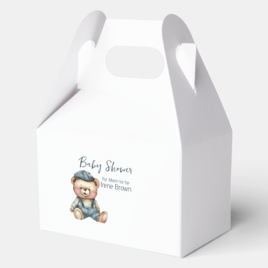 Gemütliche Charming-Babydusche Geschenkschachtel (Rückseite)