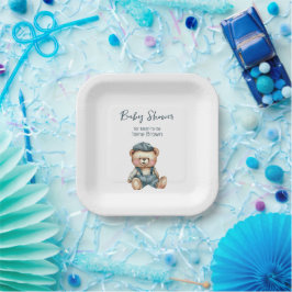Gemütliche Charming-Babydusche Pappteller