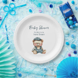 Gemütliche Charming-Babydusche Pappteller