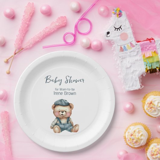 Gemütliche Charming-Babydusche Pappteller (Party)