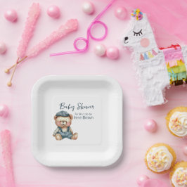 Gemütliche Charming-Babydusche Pappteller