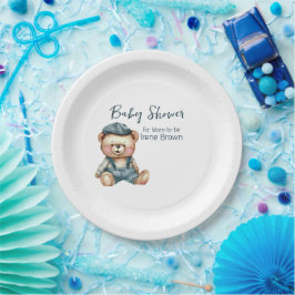 Gemütliche Charming-Babydusche Pappteller