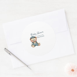 Gemütliche Charming-Babydusche Runder Aufkleber