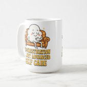 Gemütliche Cloud-Lounge Humor Grafik Kaffeetasse (Vorderseite Links)