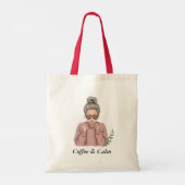 Gemütliche Coffee-Oma-Ästhetik-Tasche Tragetasche (Rückseite)