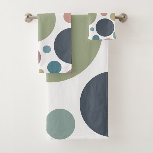 Gemütliche Coole Polka-Dots Badhandtuch Set (Insitu)