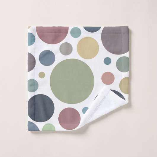 Gemütliche Coole Polka-Dots Badhandtuch Set (Waschlappen)