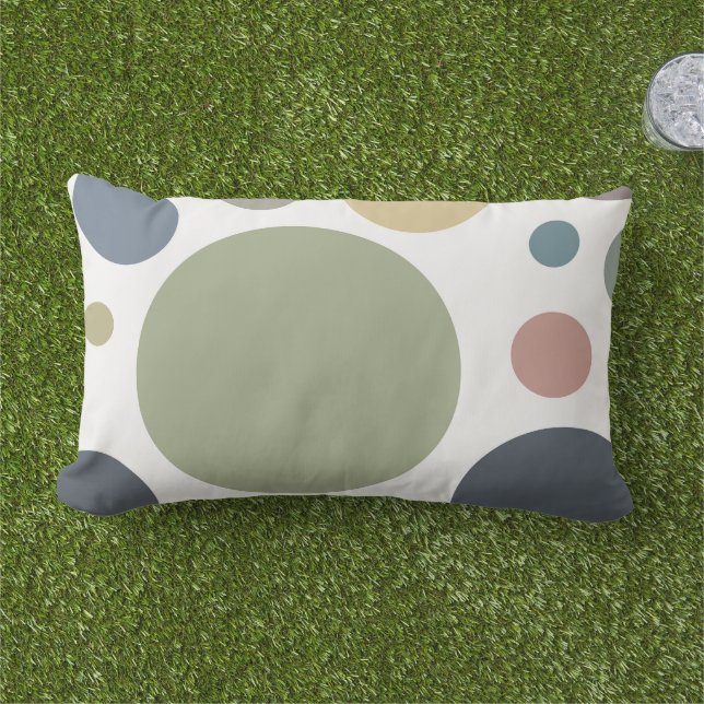 Gemütliche Coole Polka-Dots Kissen Für Draußen (Gras)