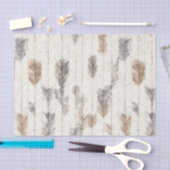 Gemütliche Creme Federn Weihnachten Seidenpapier (Handwerk)