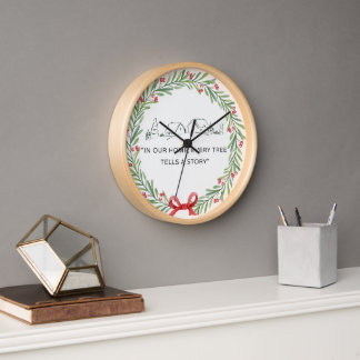 Gemütliche Dorfgirlande Geschichte Uhr