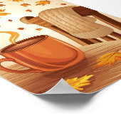 gemütliche Downloads-Kunst aus der Herbstszene Poster (Ecke)