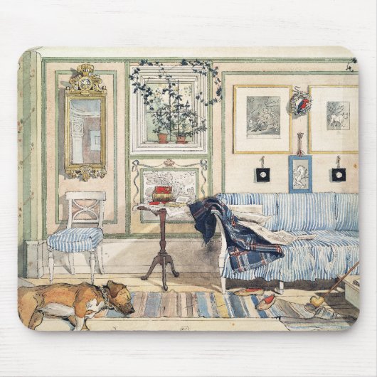 Gemütliche Ecke durch Carl Larsson Mousepad (Vorne)