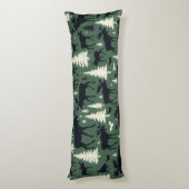 Gemütliche Elche und Pinienwälder grün Seitenschläferkissen (Rückseite (Vertikal))