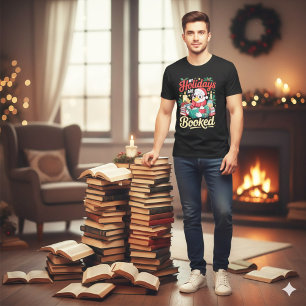 Gemütliche Ente zur Weihnachtszeit Buchliebhaber T-Shirt