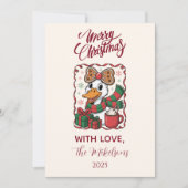 Gemütliche Enten-Weihnachten Feiertagskarte (Vorderseite)
