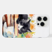 Gemütliche, entspannte Katze in Wasserfarbe iPhone Hülle (Rückseite (Horizontal))