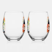 Gemütliche, entspannte Katze in Wasserfarbe Weinglas Ohne Stiel (Rechts)