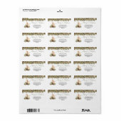 Gemütliche Erdfarben Weihnachtskerzen und heilige Adressaufkleber (Vorne)