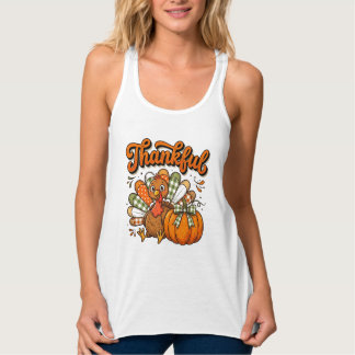 Gemütliche Erntedankfeier zum Herbst mit Truthahn Tank Top