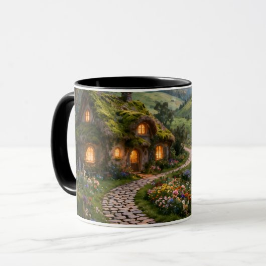 Gemütliche Fantasy-Cottage-Akzentschale Tasse (Vorderseite Links)