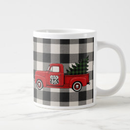 Gemütliche Farmhaus-Kakao-Route 66 Weihnachtsmorge Jumbo-Tasse