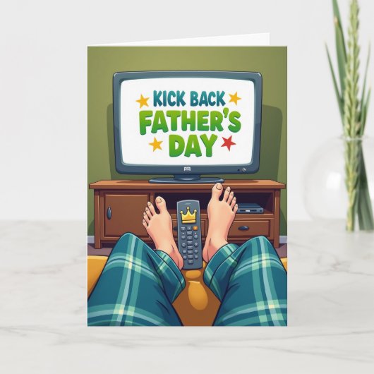 Gemütliche Fathers Day Szene Karte (Vorderseite)