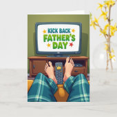 Gemütliche Fathers Day Szene Karte (Gelbe Blume)