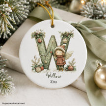 Gemütliche Feen-Weihnachten Anfangsbuchstabe Perso