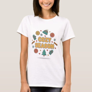 Gemütliche Feiertagselemente – Stil B T-Shirt