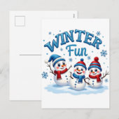 Gemütliche Feiertagshintergründe für winterliche Z Feiertagspostkarte (Vorne/Hinten)