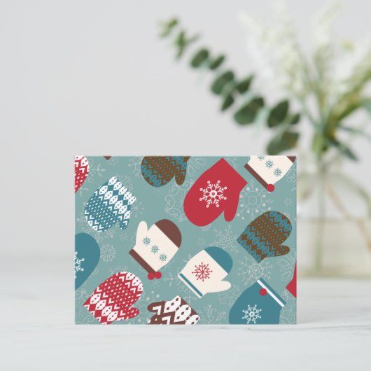 Gemütliche Feiertagspostkarte (Stehend Vorderseite)