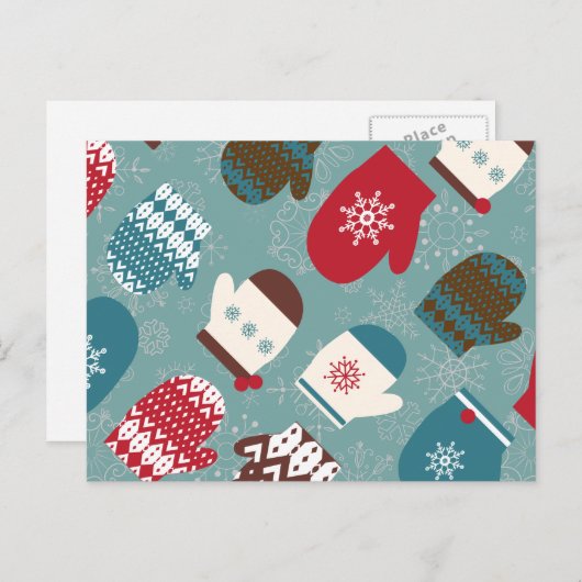 Gemütliche Feiertagspostkarte (Vorne/Hinten)