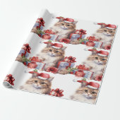 Gemütliche Ferienkatze mit festlicher Dekoration Geschenkpapier (Ungerollt)