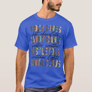 Gemütliche Feuer Zuckerrohr Mistelzweig Weihnachts T-Shirt