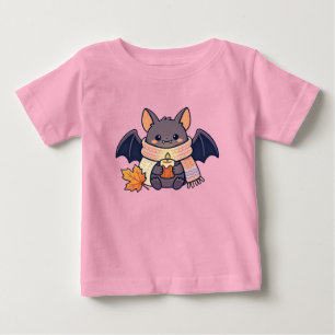 Gemütliche Fledermaus mit gestricktem Schal und Ke Baby T-shirt