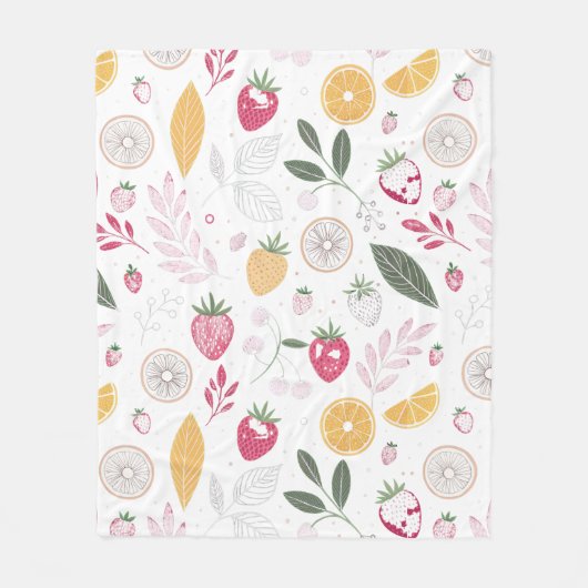 Gemütliche Fleece-Decke mit ObstgartenmotivFleece- Fleecedecke (Vorderseite)