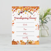 Gemütliche Friendsgiving-Dinner-Einladung Einladung (Stehend Vorderseite)