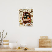 Gemütliche Fuchs Cottagecore Wandkunst Poster (Küche)