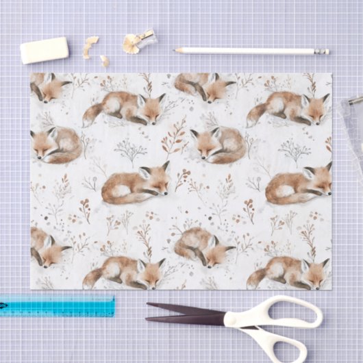 Gemütliche Füchse Weihnachten Seidenpapier (Handwerk)