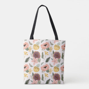 Gemütliche Gartenblumen-Illustration Jumbo-Tasche Tasche