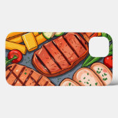 Gemütliche gegrillte Gemüse und leckeres Fleisch Case-Mate iPhone Hülle (Rückseite (Horizontal))