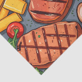 Gemütliche gegrillte Gemüse und leckeres Fleisch Seidenpapier (Ausschnitt)