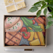 Gemütliche gegrillte Gemüse und leckeres Fleisch Seidenpapier (Geschenk)
