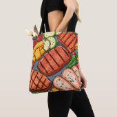 Gemütliche gegrillte Gemüse und leckeres Fleisch Tasche (Von Nahem)