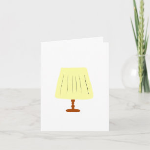 Gemütliche gelbe Plisseetableau-Lampe für die Wohn Karte