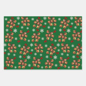 Gemütliche geröstete Kastanien und Schneeflocken W Geschenkpapier Set (Vorderseite 2)