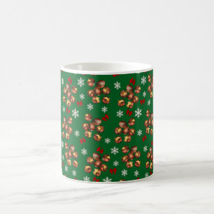 Gemütliche geröstete Kastanien und Schneeflocken W Kaffeetasse