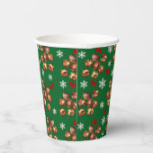 Gemütliche geröstete Kastanien und Schneeflocken W Pappbecher (Rechts)