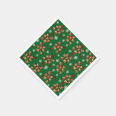 Gemütliche geröstete Kastanien und Schneeflocken W Serviette (Ecke)