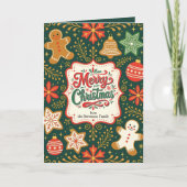 Gemütliche Gingerbread Cookies Frohe Weihnachtssch Karte (Vorderseite)